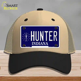 Hunter Indiana State Novelty License Plate Hat Mesh / Khaki|Black