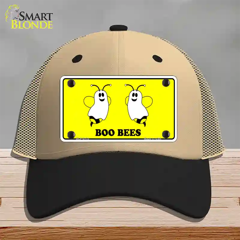 Boo Bees Novelty License Plate Hat Mesh / Khaki|Black