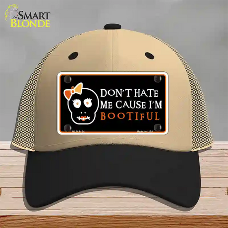 Cause Im Bootiful Novelty License Plate Hat Mesh / Khaki|Black