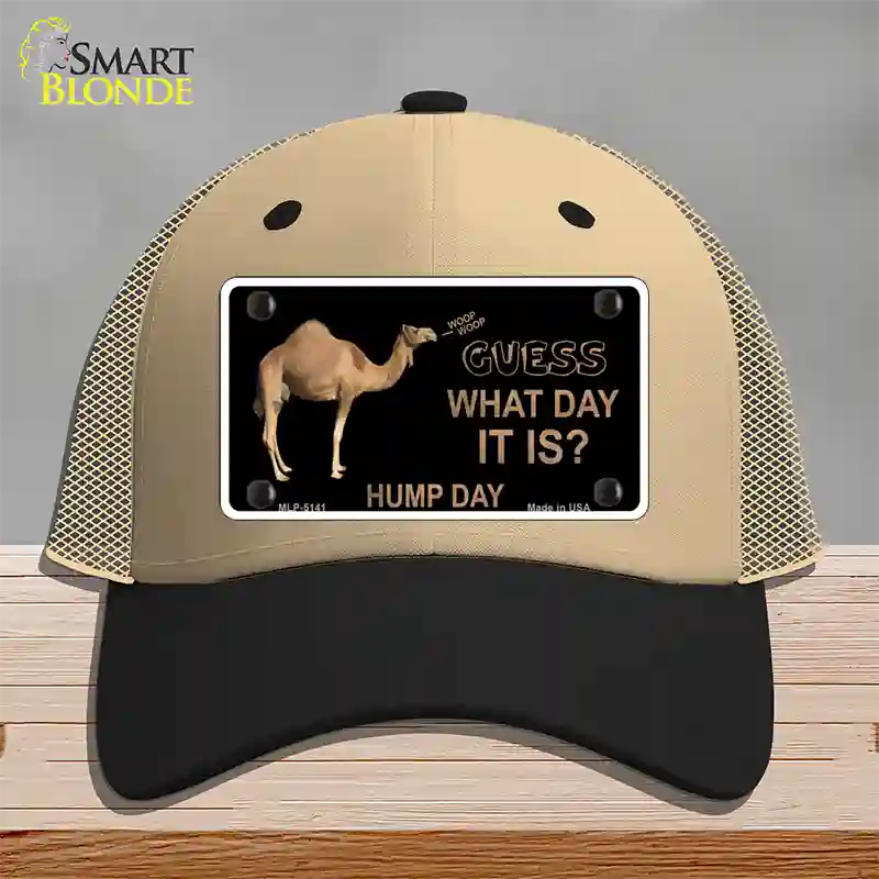 It Is Hump Day Novelty License Plate Hat Mesh / Khaki|Black