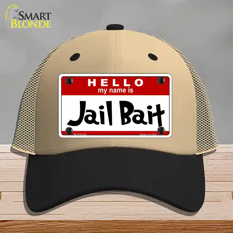 Jail Bait Novelty License Plate Hat Mesh / Khaki|Black