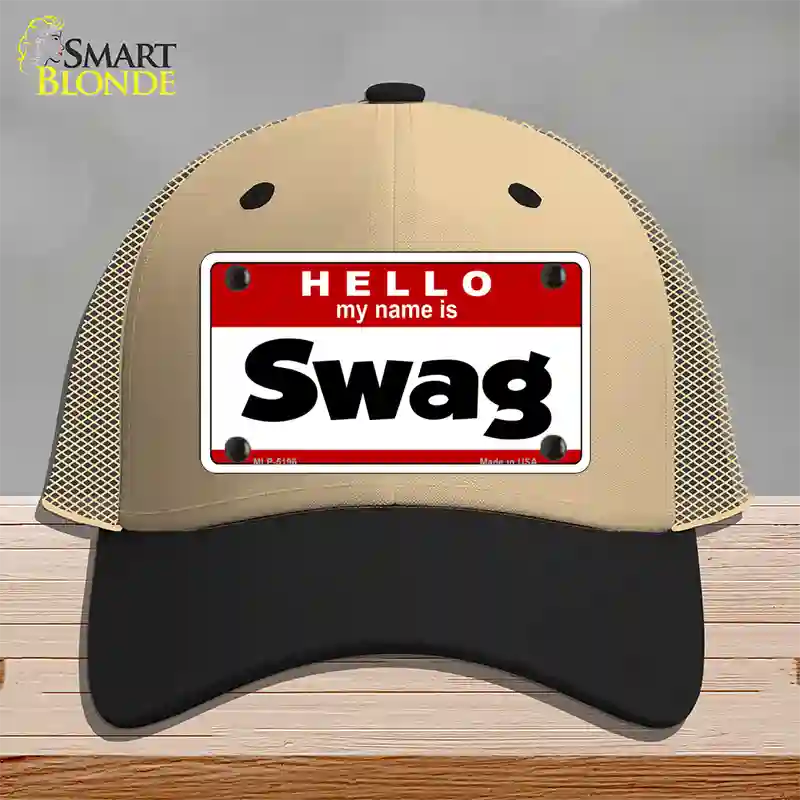 Swag Novelty License Plate Hat Mesh / Khaki|Black