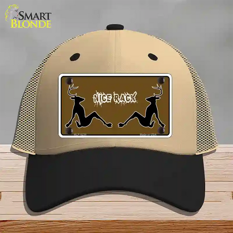 Nice Rack Deer Novelty License Plate Hat Mesh / Khaki|Black