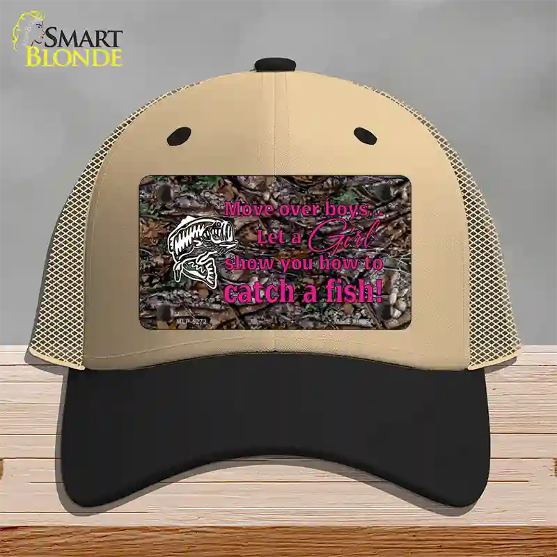 Move Over Boys Novelty License Plate Hat Mesh / Khaki|Black