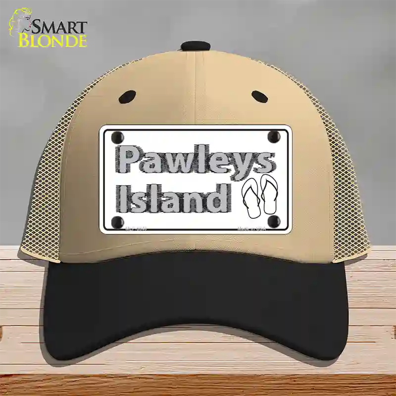 Pawleys Island Flip Flops Novelty License Plate Hat Mesh / Khaki|Black