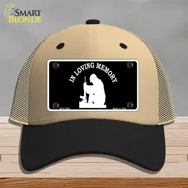 In Loving Memory Sitting Novelty License Plate Hat Mesh / Khaki|Black