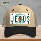 Jesus Florida Novelty License Plate Hat Mesh / Khaki|Black