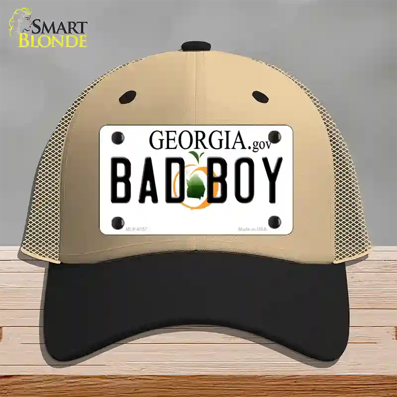 Bad Boy Georgia Novelty License Plate Hat Mesh / Khaki|Black