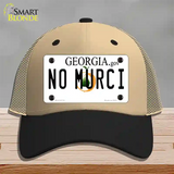 No Murci Georgia Novelty License Plate Hat Mesh / Khaki|Black