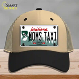 Moms Taxi Louisiana Novelty License Plate Hat Mesh / Khaki|Black