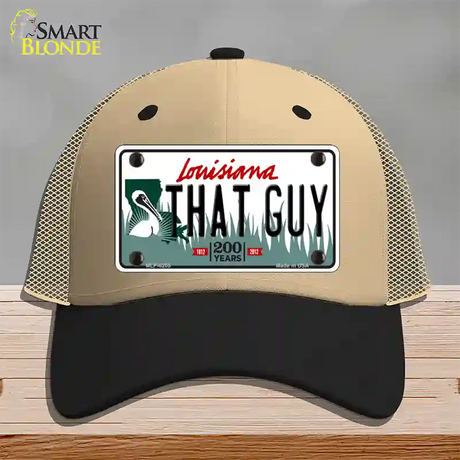 That Guy Louisiana Novelty License Plate Hat Mesh / Khaki|Black