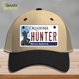 Hunter Oklahoma Novelty License Plate Hat Mesh / Khaki|Black