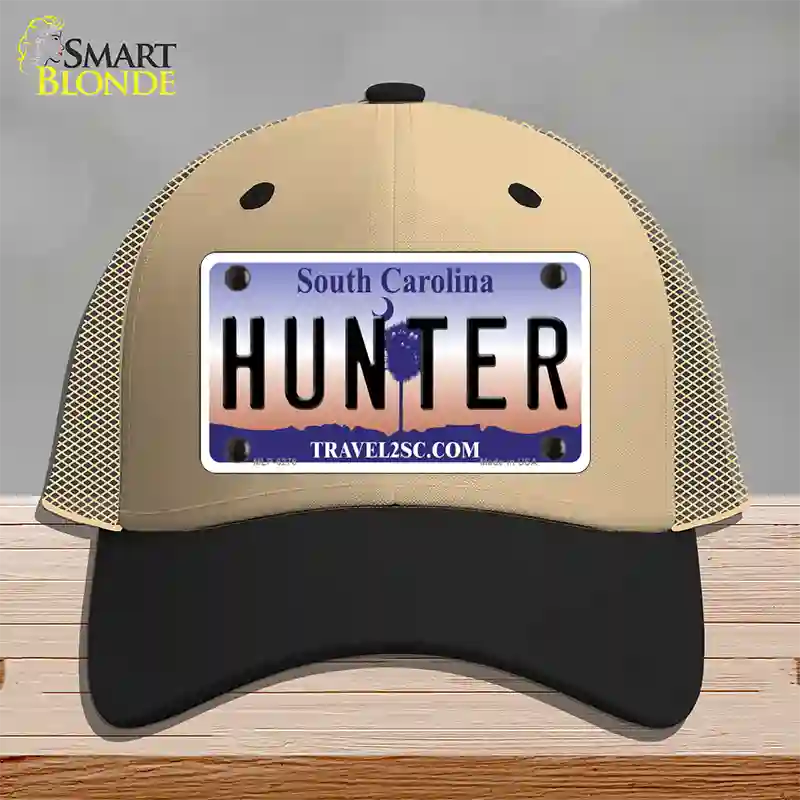 Hunter South Carolina Novelty License Plate Hat Mesh / Khaki|Black