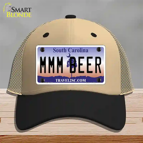 MMM Beer South Carolina Novelty License Plate Hat Mesh / Khaki|Black