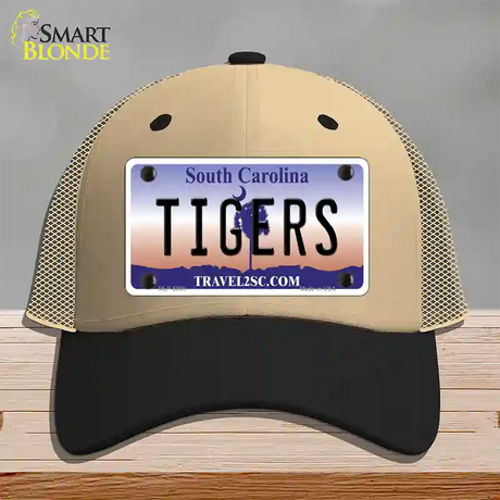 Tigers South Carolina Novelty License Plate Hat Mesh / Khaki|Black