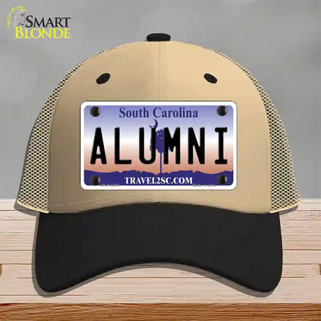 Alumni South Carolina Novelty License Plate Hat Mesh / Khaki|Black