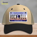 Rock Hill South Carolina Novelty License Plate Hat Mesh / Khaki|Black