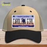 Carolina Girl South Carolina Novelty License Plate Hat Mesh / Khaki|Black