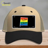 New Mexico Rainbow Novelty License Plate Hat Mesh / Khaki|Black