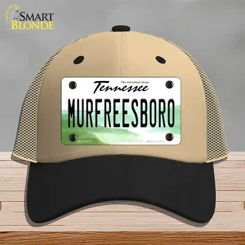 Murfreesboro Tennessee Novelty License Plate Hat Mesh / Khaki|Black