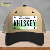 Whiskey Tennessee Novelty License Plate Hat Mesh / Khaki|Black