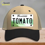 Tomato Tennessee Novelty License Plate Hat Mesh / Khaki|Black