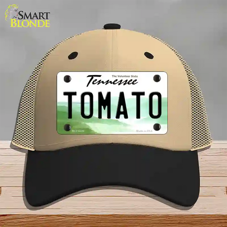 Tomato Tennessee Novelty License Plate Hat Mesh / Khaki|Black