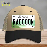 Raccoon Tennessee Novelty License Plate Hat Mesh / Khaki|Black