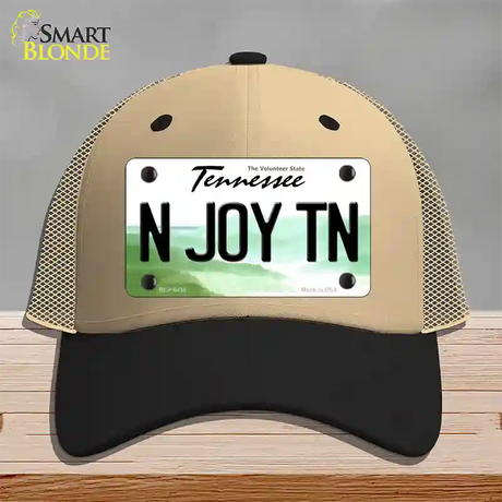 N Joy Tennessee Novelty License Plate Hat Mesh / Khaki|Black