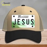 Jesus Tennessee Novelty License Plate Hat Mesh / Khaki|Black