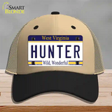 Hunter West Virginia Novelty License Plate Hat Mesh / Khaki|Black