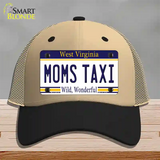 Moms Taxi West Virginia Novelty License Plate Hat Mesh / Khaki|Black