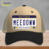 Meeooww West Virginia Novelty License Plate Hat Mesh / Khaki|Black