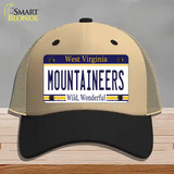 Mountaineers West Virginia Novelty License Plate Hat Mesh / Khaki|Black