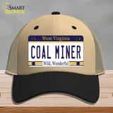 Coal Miner West Virginia Novelty License Plate Hat Mesh / Khaki|Black