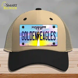 Golden Eagles Mississippi Novelty License Plate Hat Mesh / Khaki|Black