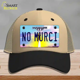 No Murci Mississippi Novelty License Plate Hat Mesh / Khaki|Black