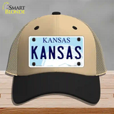 Kansas Novelty License Plate Hat Mesh / Khaki|Black