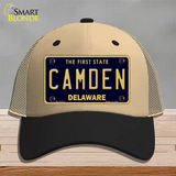 Camden Delaware Novelty License Plate Hat Mesh / Khaki|Black