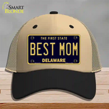 Best Mom Delaware Novelty License Plate Hat Mesh / Khaki|Black