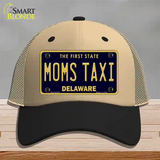 Moms Taxi Delaware Novelty License Plate Hat Mesh / Khaki|Black