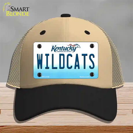 Wildcats Kentucky Novelty License Plate Hat Mesh / Khaki|Black