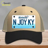 N Joy Kentucky Novelty License Plate Hat Mesh / Khaki|Black