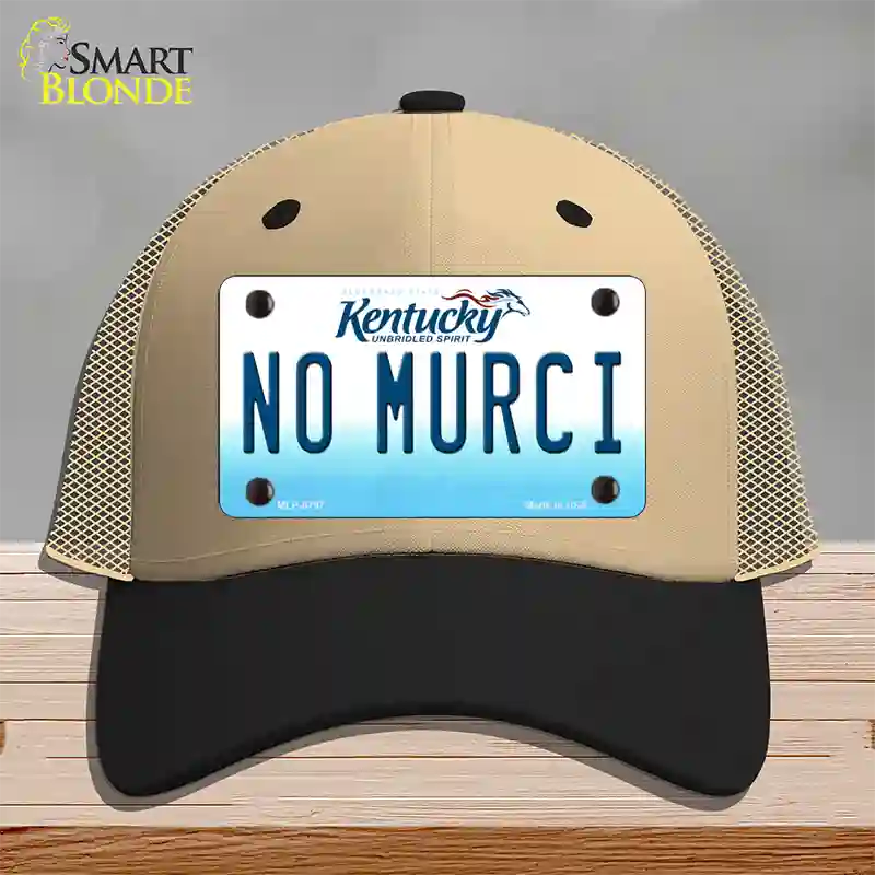 No Murci Kentucky Novelty License Plate Hat Mesh / Khaki|Black