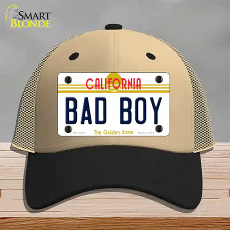 Bad Boy California Novelty License Plate Hat Mesh / Khaki|Black