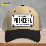 Princesa Puerto Rico Novelty License Plate Hat Mesh / Khaki|Black