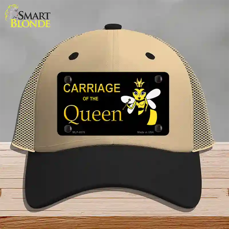 Carriage Of Queen Bee Novelty License Plate Hat Mesh / Khaki|Black