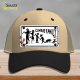 Zombie Family White Novelty License Plate Hat Mesh / Khaki|Black