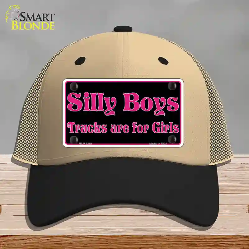 Silly Boys Trucks For Girls Novelty License Plate Hat Mesh / Khaki|Black