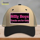 Silly Boys Trucks For Girls Novelty License Plate Hat Mesh / Khaki|Black